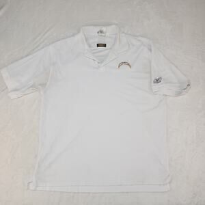 Vintage 90s Los Angeles Chargers Polo Shirt Mens XL White NFL Football Reebok